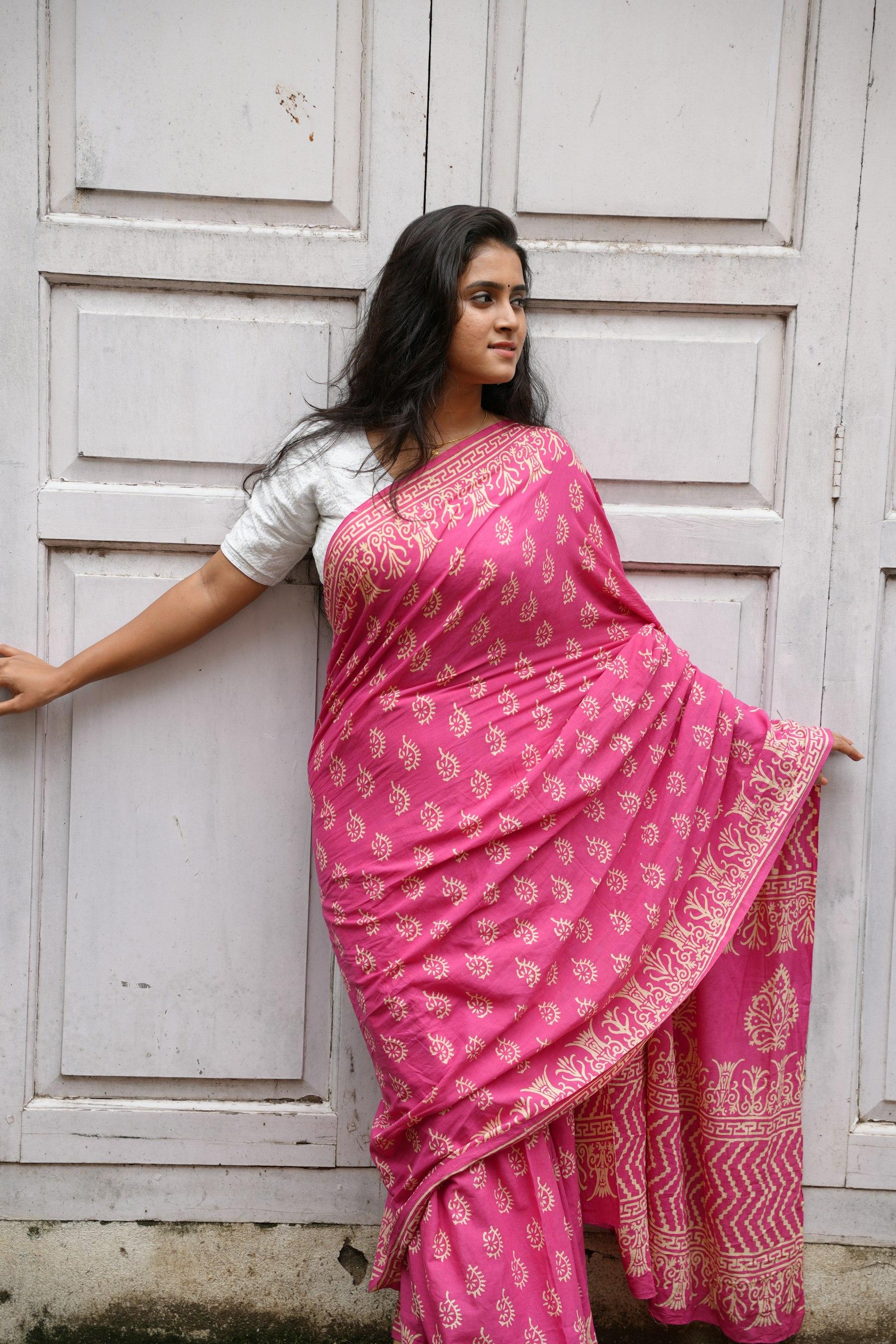 Blush Pink Silk Saree — Festive Edit